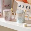 Wind Ceramic Cup With Lid High Value Home Office Couple Water Cup Gift Box Gift High Sense