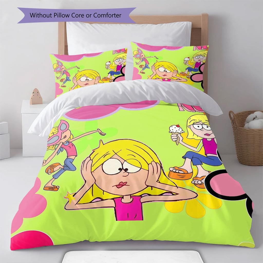 Lizziemcguire Pattern Bedding Quilt Set Quilt Cover Pillowcase Home Decoration Birthday Gift (1 * Duvet Cover + 2 * Pillowcase, Without Core)