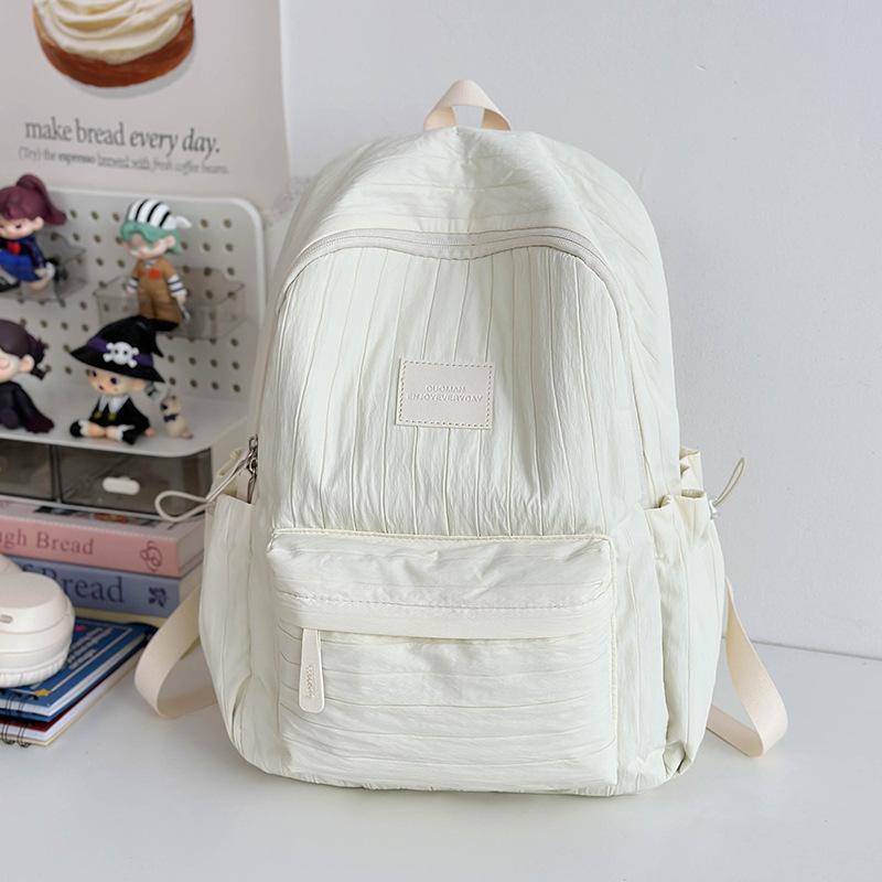 Schoolbag Solid Color Backpack 1011 New Junior High School Girls High School College Students School Bag Women Travel Lightweight Small Backpack