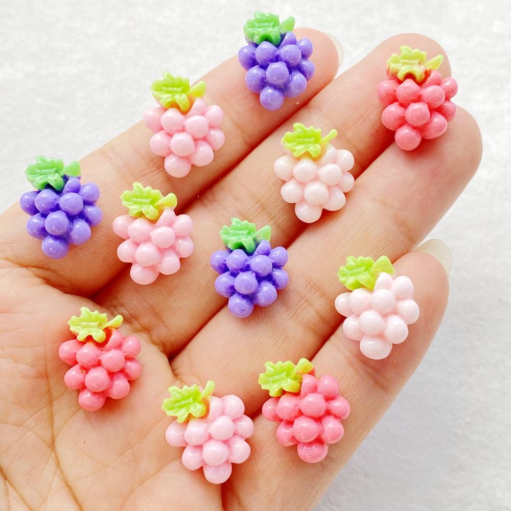 20PCS Vibrant Resin Cute fruit grapes With for Scrapbooking, Wedding Decor & DIY Jewelry Making Accessories