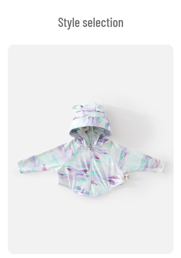 Sommer Kinder Kapuzen-Sonnenschutzjacke: Atmungsaktives, leichtes, stilvolles Oberteil für Babys