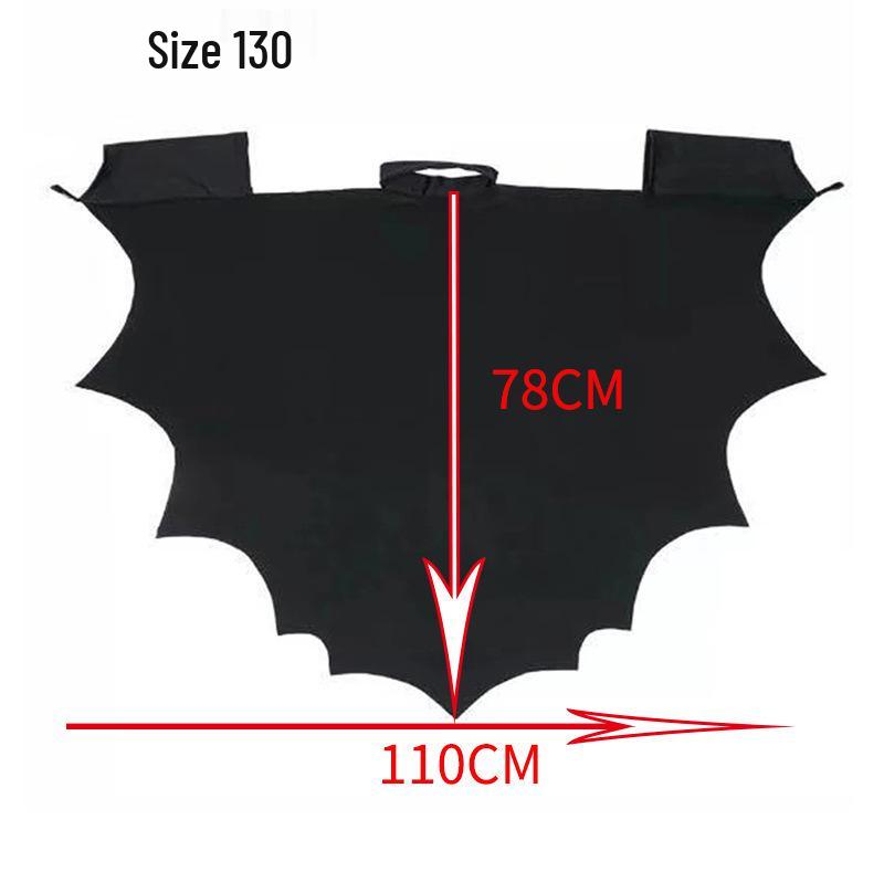 Bat-Shaped Halloween Cloak & Eye Mask Set for Kids – Cat Woman Style