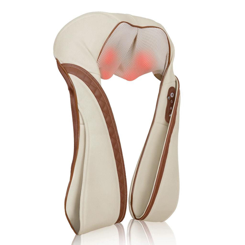 OCuZen Nyak- és Vállmasszírozó Fűtött Fejjel és Állítható Pánttal és Merev Nagyszerű ajándék Idősek Tiszteletére és Nyakra, Vállakra,