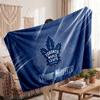 Toronto Maple Leafs Flannel Blanket, Custom Name Text Personalized Soft Throw Blanket Home Decor Gift