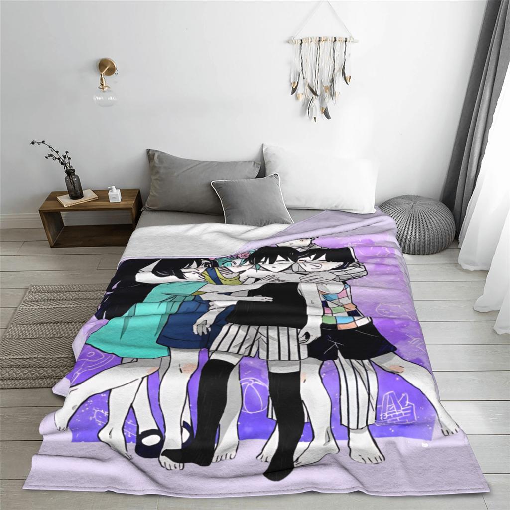 Anime Omori Game  Blanket Cover  Plush Throw Blanket Summer Air Conditioning Printed Lightweight Bedspreads,