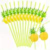 Reusable Flamingo Pineapple Drinking Straws Tropical Party Supplies for Hawaiian Summer Pool Beach Decorations & Wedding Themes