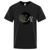 Sommer Herren T-Shirt Hohe Qualität 100% Baumwolle Lustiger Astronauten Druck Lässig Locker Rundhals Herren Kurzarm T-Shirt Männliche Tee Tops