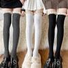 Lolita Lace Up Long Knee Socks for Women Over Knee Thigh High Stockings Spring Autumn Fashion Girls Warm Sexy Knitted JK Tights