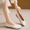 Z spódnicą pojedyncze buty damskie wiosenne miękka podeszwa 2025 wczesna wiosna nie męczące stopy moda płaska podeszwa damskie buty typu beanie jeden pedał