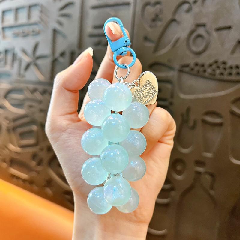 

Acrylic Grape Bunch Keychain: Cute Bag Charm & Creative Women s Car Keyring