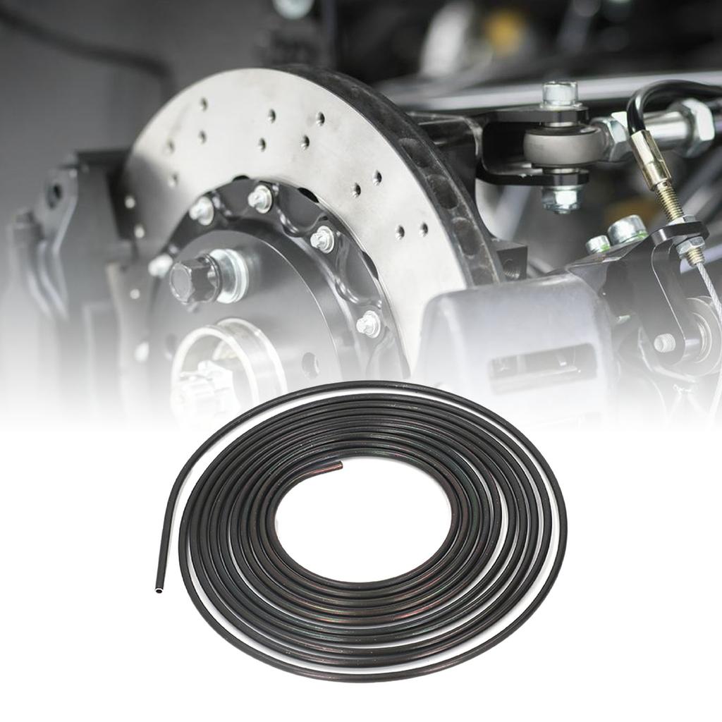 5m PVF Coated Steel Brake Line Pipe Tubing Kit with 4.75mm Screws Connectors Universal Automotive Replacement Parts