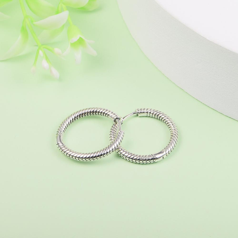 Hoop Earrings 925 Sterling Silver Wedding Earings for Women Jewelry Ear