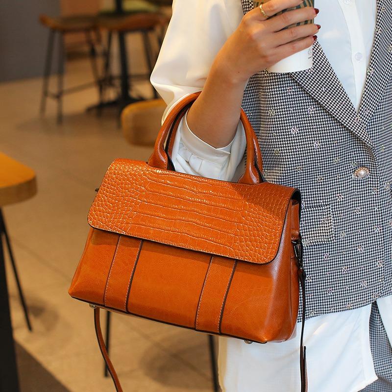 Leather women's bags, large bags, women's new large-capacity tote bags, women's handbags, messenger bags, women