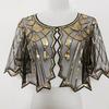 Beaded Decoration Women's Sequins Shawl Vintage Flapper Party Shawl Elegant Evening Cape  Ladies