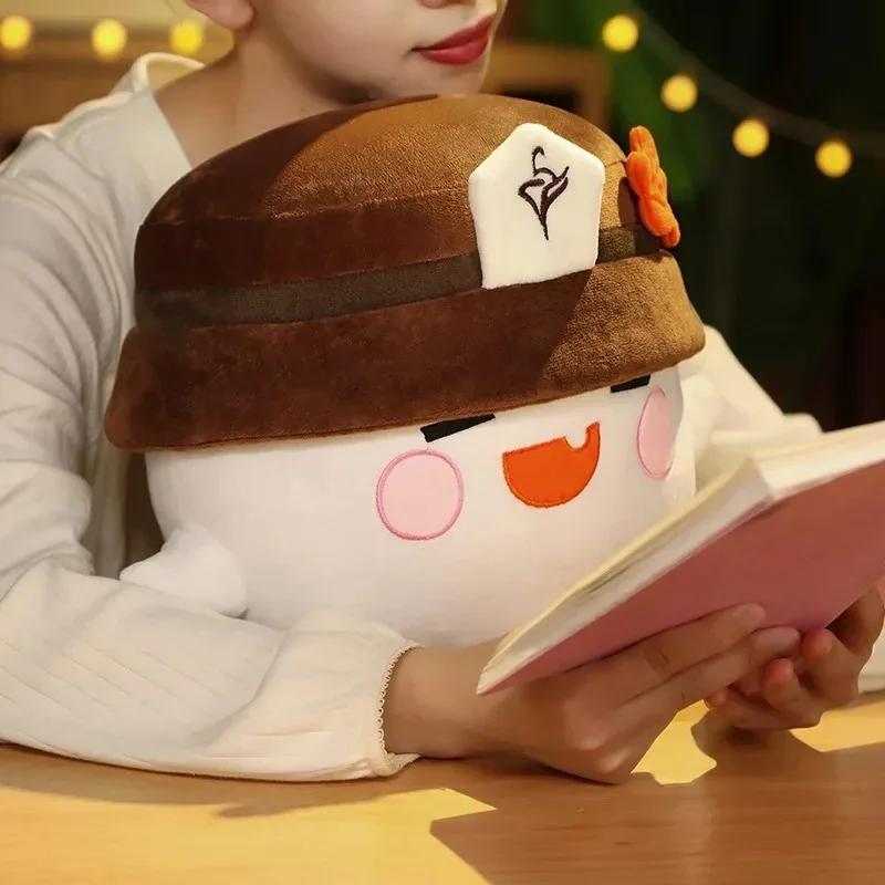 Genshin Impact Hutao Plush Throw Piillow Anime Cute Ghost Stuffed Cushion Sofa Decorative Body Pillow Sleep Back Cushion Decor