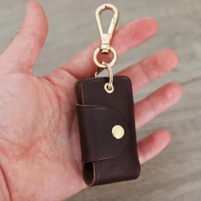 Retro PU Leather Handmade Mini Key Storage Bag Keychain Fashion Personalized Waist Hanging Key Case Keyring Pouch Accessories