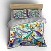 Fun Chicken Board Game Bedding Set for Kids Luxury Gift 3pcs Digital Print Comforter Set Soft Comfortable Breathable