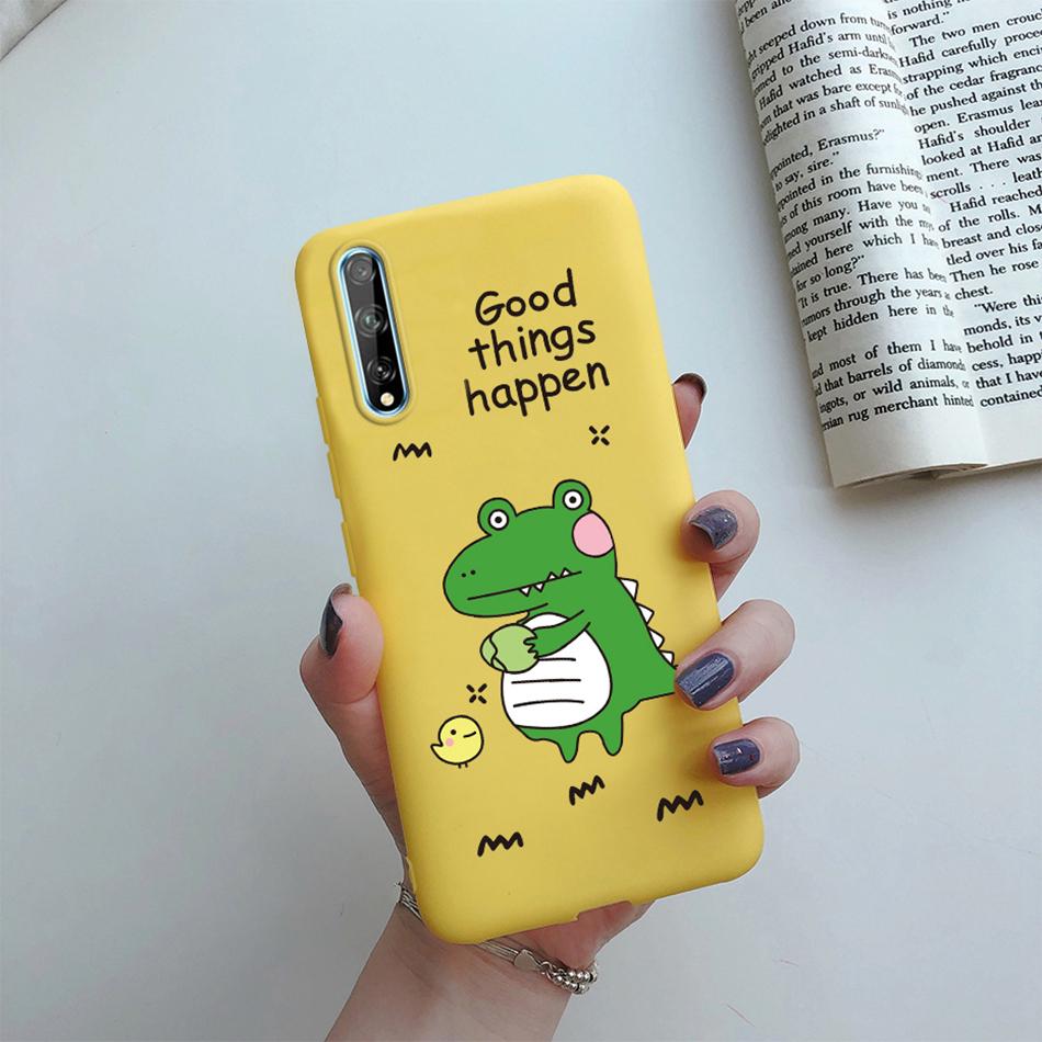 Silicone Phone Case For Huawei Y8P Y9 Prime 2019 Back Cover Cute Cat Cartoon Flower Housing Fundas For Huawei Y8P Y9Prime Cases