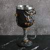 Copo de Vinho Viking de Aço Inoxidável 6,7 oz, Caneca Inusitada Gravação 3D Caneca de Cerveja Personalizada Copos para Beber