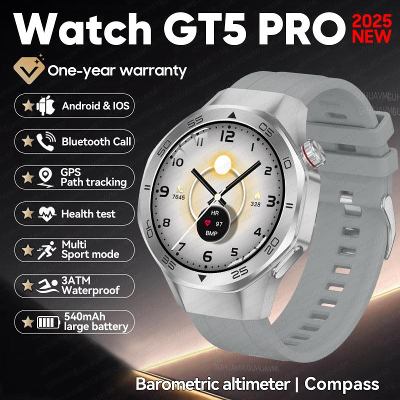 New Outdoors Sports DT5 Smart Watch GPS Positioning Compass 3ATM Waterproof HD AMOLED Screen Bluetooth Call Smartwatch Men