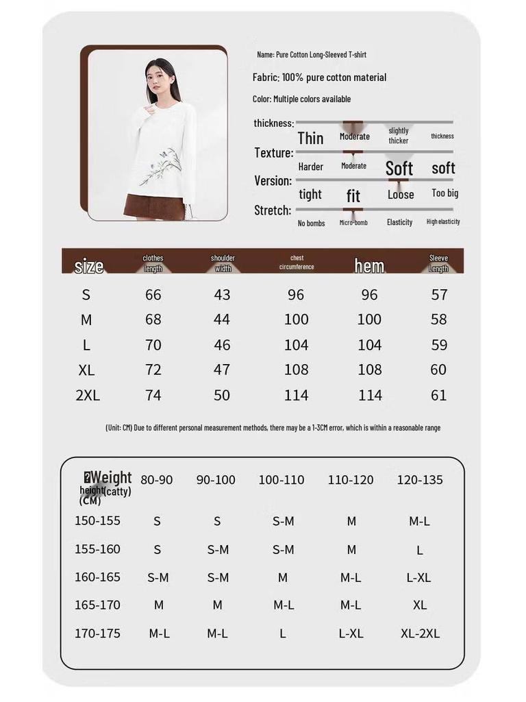 Warrior Damen Schwarzes Langarm-T-Shirt aus reiner Baumwolle