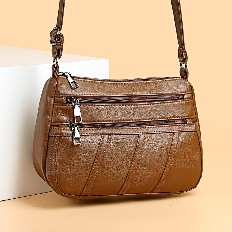 Bolso bandolera informal de gran capacidad para mujer, bolsos de hombro tipo bandolera de piel sintética, bolso de viaje de Color sólido, Bolsa femenina