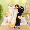 Long Strip Cat Plush Pillow Toy for Kids - Cartoony Doll & Sleeping Pillow