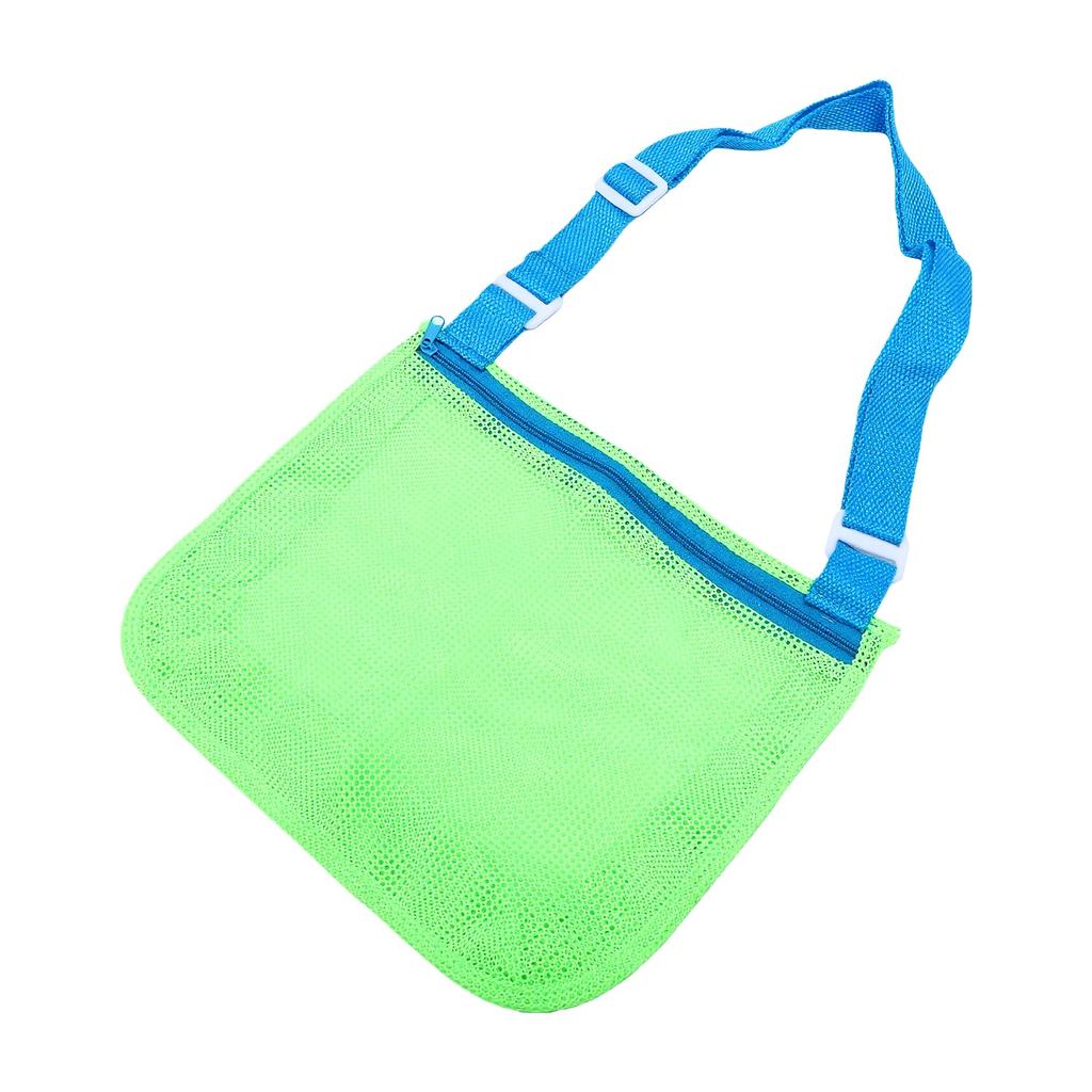 Bolsa de Praia de Rede para Crianças Sacos para Brinquedos de Areia e Coleta de Conchas Bolsa de Armazenamento Portátil com Alças de Transporte Ajustáveis