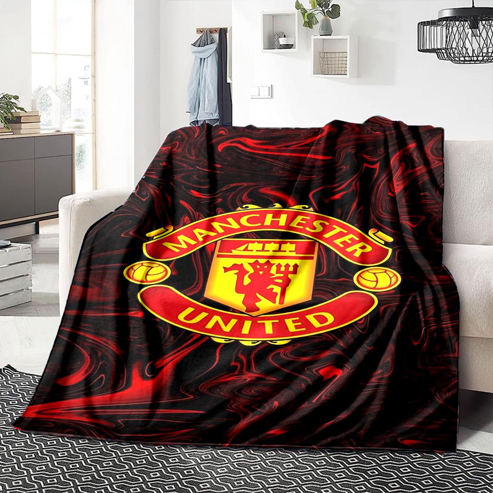 Manchester City Wappen Decken Flanell Bedruckt Atmungsaktiv Warm Überwurfdecke für Zuhause Büro Bettwäsche 0708a9