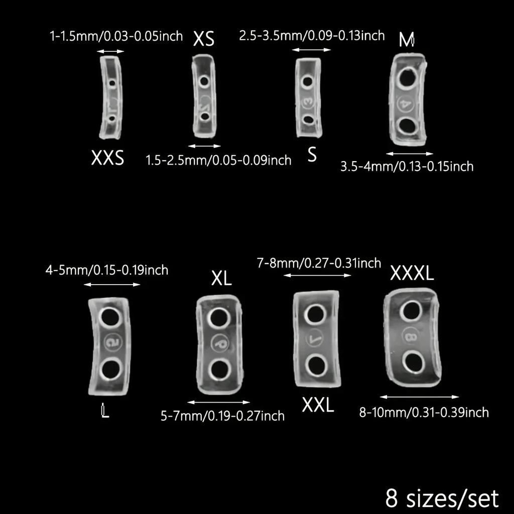 8 rozmiarów silikonowy niewidoczny przezroczysty regulator rozmiaru pierścienia dokręcić reduktor narzędzie jubilerskie