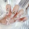 Gentle Clear White Fake Nails with Pearls Chip-Proof Smudge-Proof Fake Nails for Women and Girl Nail Salon