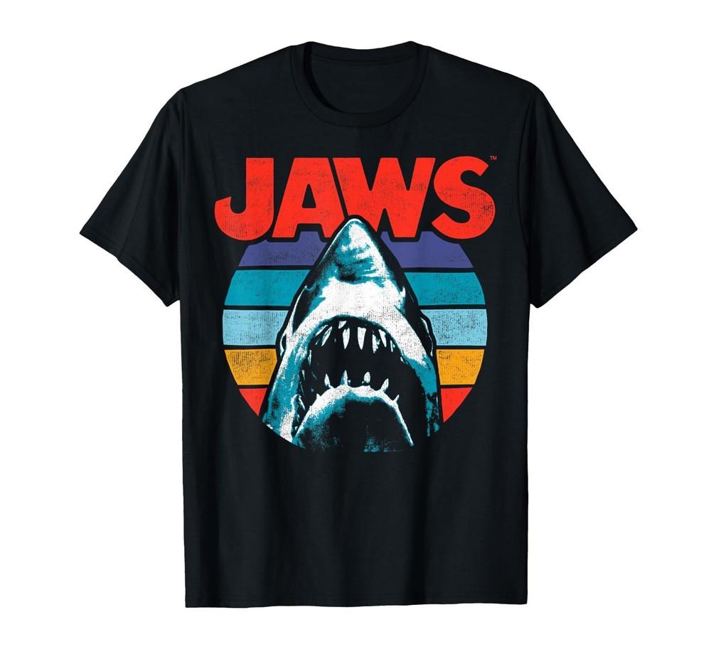 

Jaws Retro Colors Shark Rainbow Logo T-Shirt 4XL