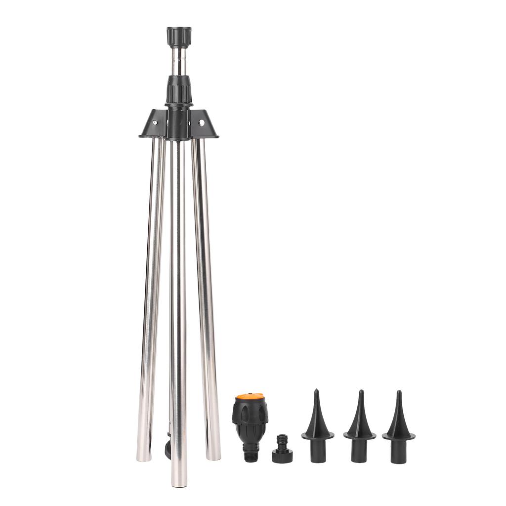 Rotating Tripod Sprinkler 360 Degree Large Area Coverage Adjustable Height Tripod Sprinkler for