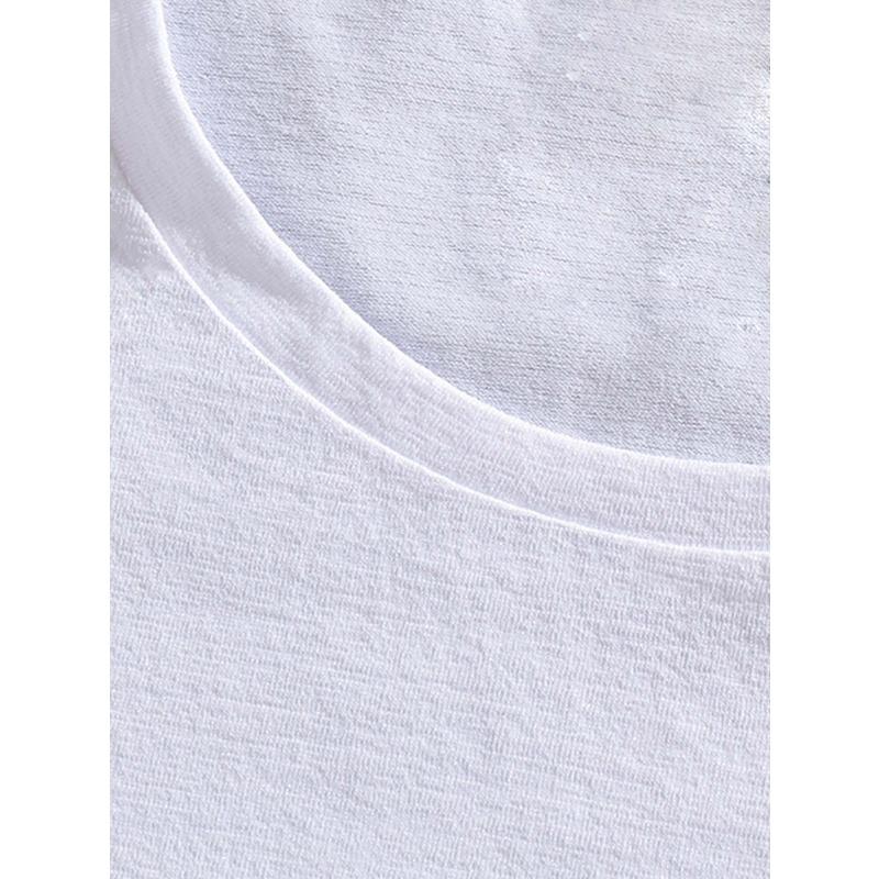 European Sizes Men'S Geometric-pattern Short Sleeve Crow T-Shirt for Summer Casual Regular Fit