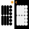 Motorcycle Helmets Invisible Black Reflective Stickers Simple And Effective Reflective Tape Circle and Oval For Helmets Bikes