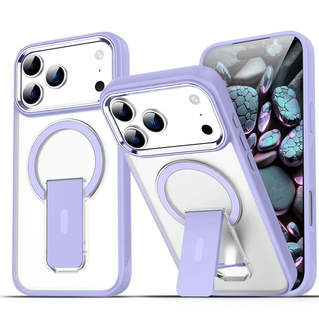 Desert Gold Folding holder magnetic phone case for iPhone 17 16 15 14 13 12 11 Pro Max Air Plus magsafe charging hard back cover