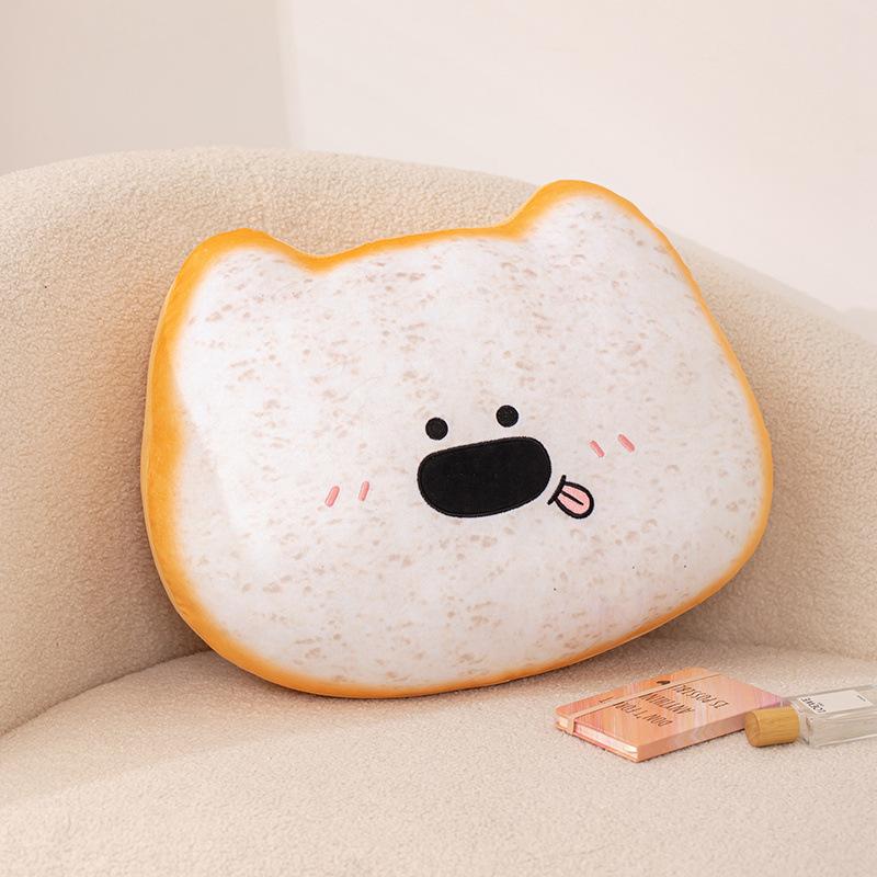 Cartoon Cat Toast Bread Pillow Plush Toy Doll Dog Dog Doll Home Sofa Pillow Doll