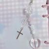Handmade Bowknot Phone Chain Heart Pendant Keychain Rose Flower Charm Phone Lanyard Straps Acrylic Keyring Bag Ornament