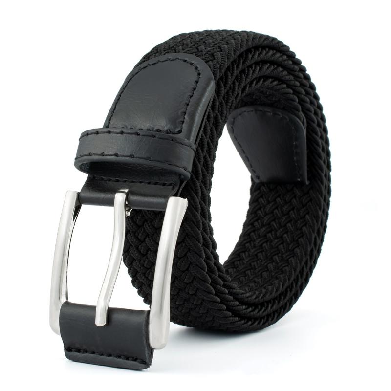 Cinturón de Mezclilla Versátil Para Hombres Mujeres Elástico Tejido Trenzado Cinturón Juvenil Casual Pantalones Vaqueros Cinturón de Golf Cinturón de Lona