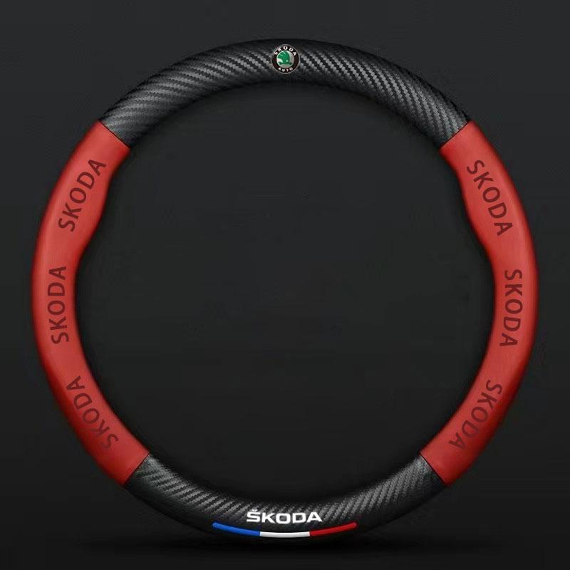 kypxb3 Car Steering Wheel Cover Anti Slip Breathable Protection For Skoda octavia 3 2 superb 3 kodiaq Fabia Kamiq Karoq Car Accessories