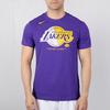 Nike Dri-Fit NBA Los Angeles Lakers Crew Neck Short Sleeve T-Shirt Men Tops Purple AT0422-547