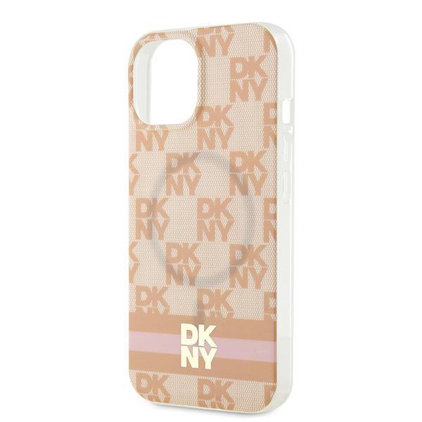 Dkny Dkhmp15Shcptsp Iphone 15 / 14 / 136.1 Różowy/Pink Hardcase Iml Checkered Mono Pattern & Printed Stripes Magsafe