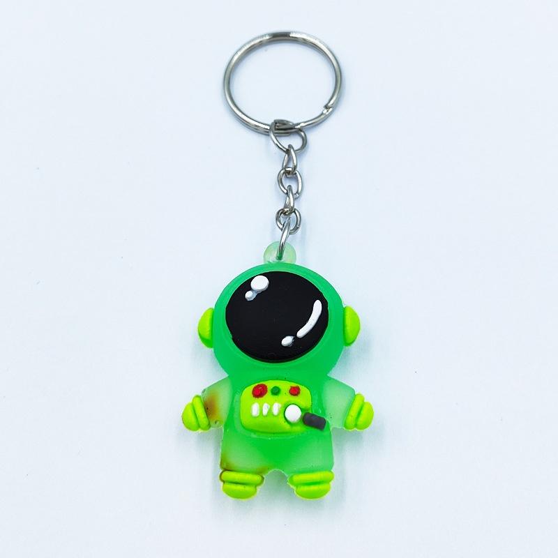 Creative Cute Cartoon Soft Glue Astronaut Keychain Dolls Toys Spaceman Car Key Chain Couple Package Pendant Small Gift