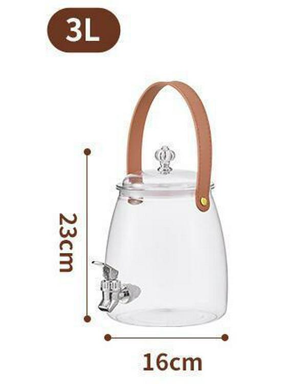 Large Capacity Cold Beverage Kettle with Spigot and Handle for Fruit Tea and Lemonade