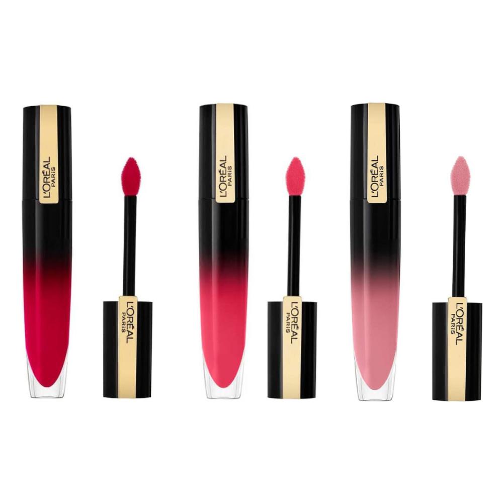 L'Oréal Paris Signature Lacquered Liquid Lipstick Set of 3 - 311 Be Brilliant/ 312 Be Powerful/ 306 Be Innovative - 