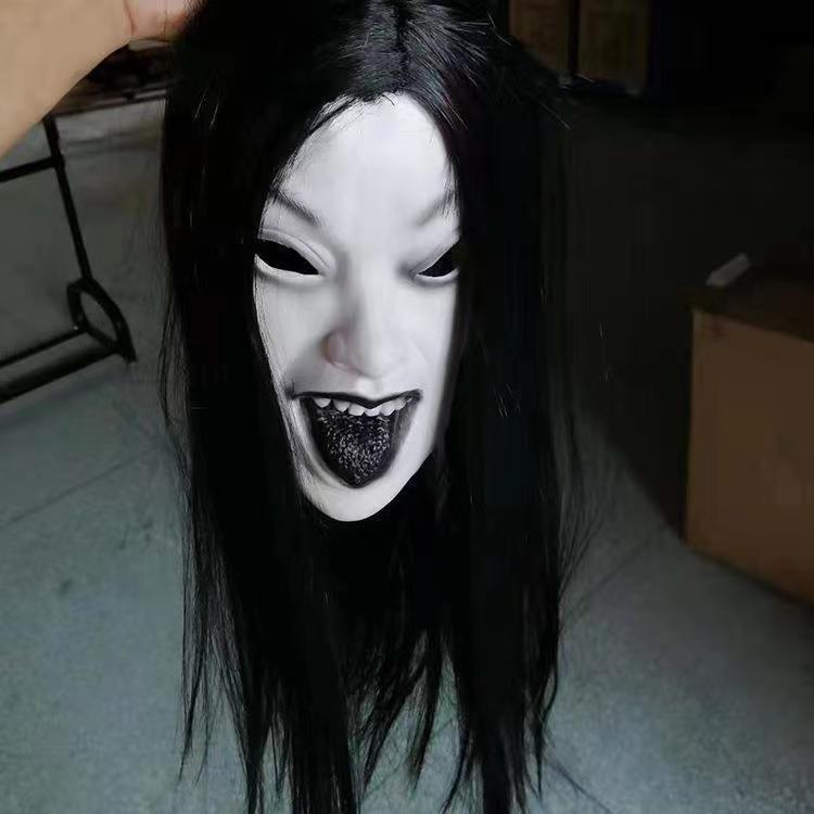 Strašidelná latexová halloweenská maska ducha pro cosplay děsivé rekvizity pro strašidelný dům