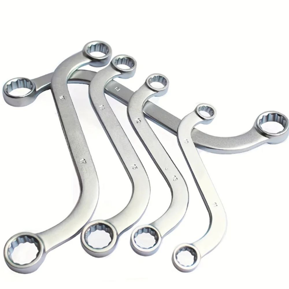 140-240MM Length Double Head Wrench 5Pcs Set Elbow Wrench Auto Tools S-Type Wrench  Auto Repair