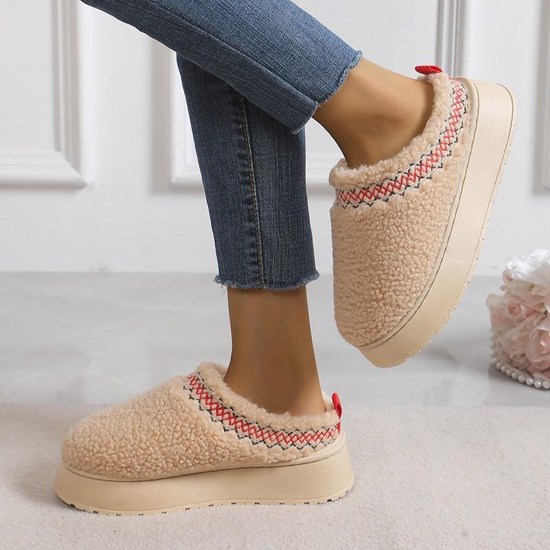 Women Snow Boots Luxury Brand New Slides Women Comfortable Ankle Boots Flats Platform Short Cotton Shoes Women Zapatos De Mujer