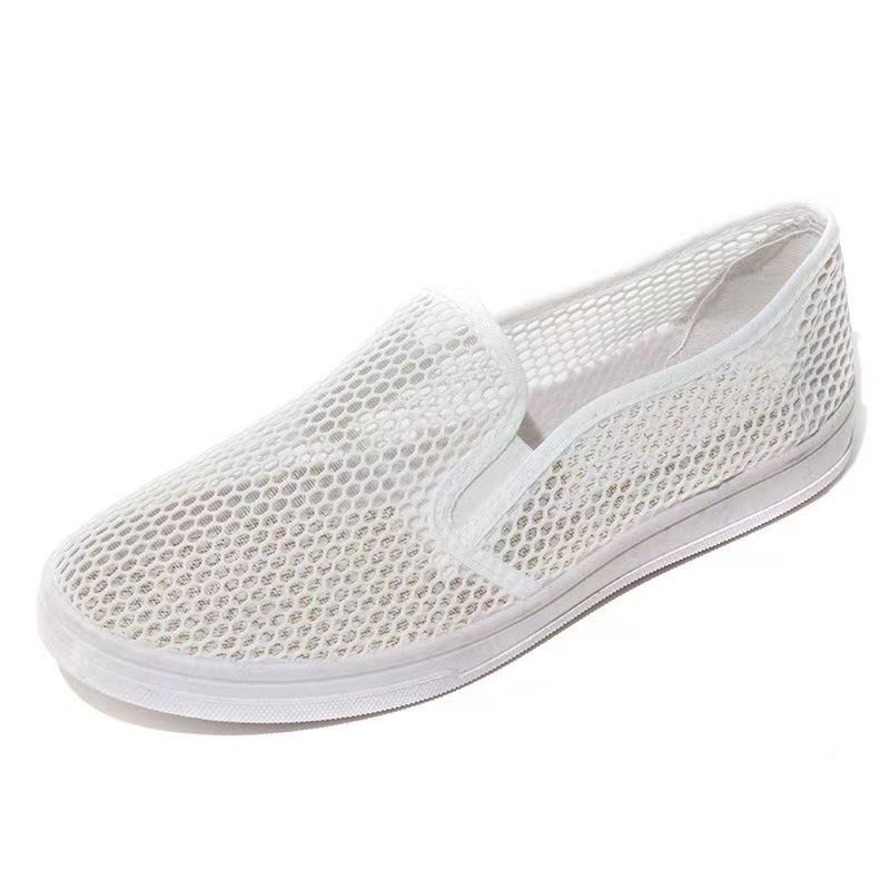 Sandaler Dam Sommar Mode Webbplats Beijing Andningsbara Meshskor Platta och Bekväma Arbetsskor