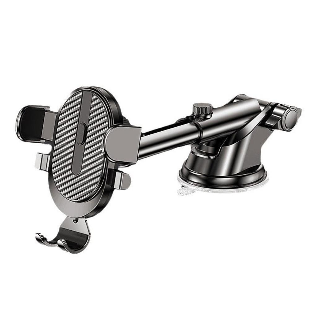 Universal Dashboard Suction Cup Phone Holder - Multifunctional, Telescopic and Rotating with Auto-Locking Feature for Secure Navigation, Car Accessory